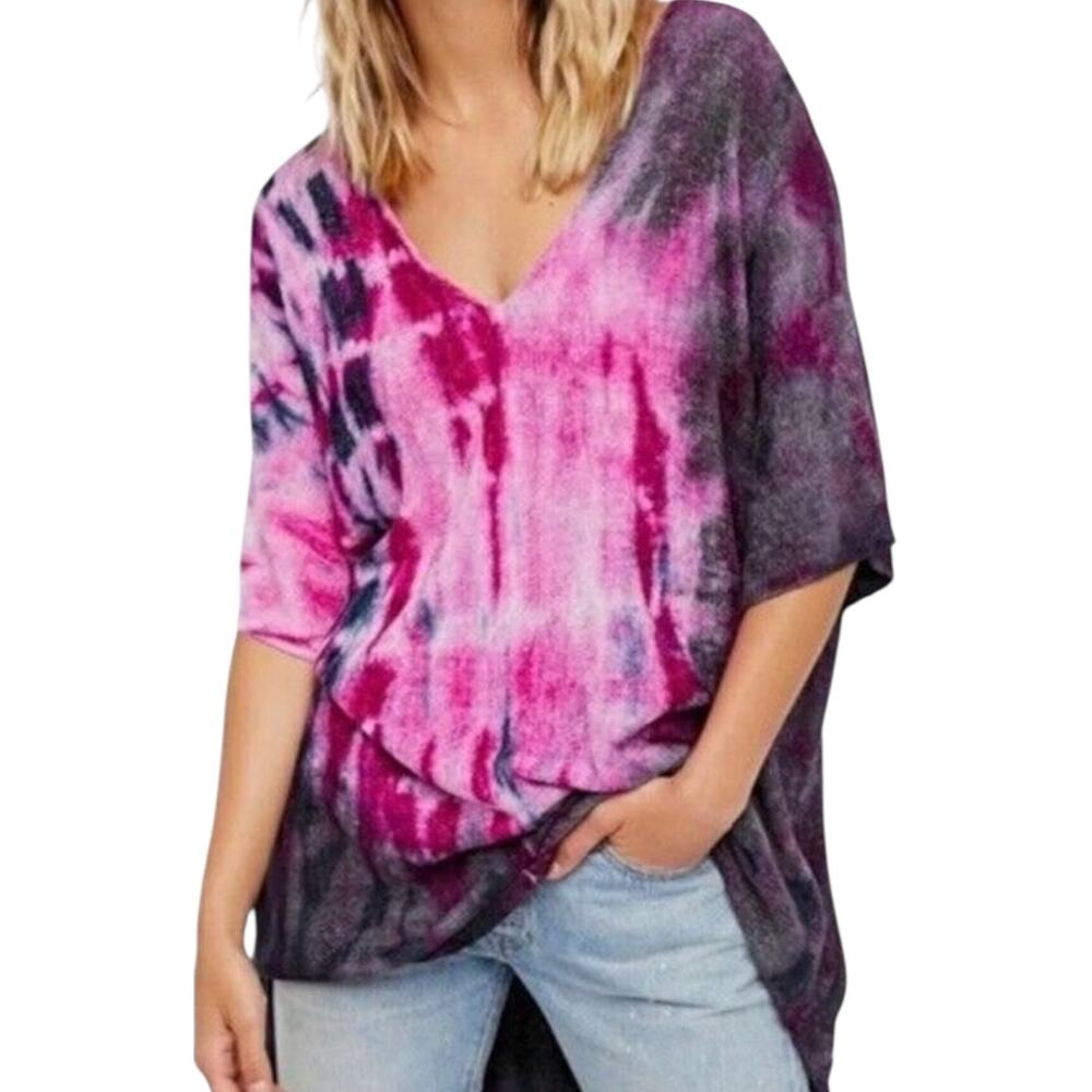 Free People Crushed Galaxy Tie Dye Tunic EUC - Picture 2 of 11